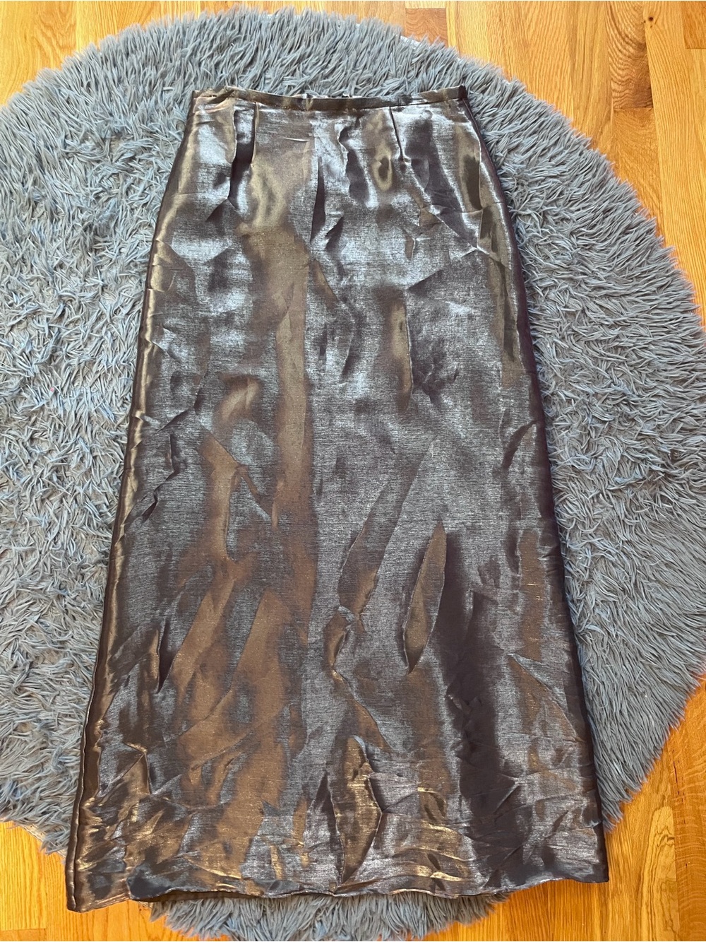 Vintage JR Nites Metallic Bronze Maxi Skirt Size 8